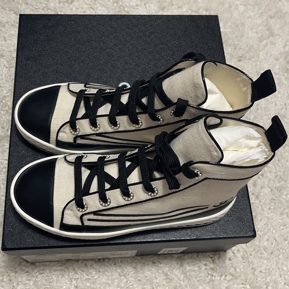 CHANEL 19C High Top Cruise Sneakers 36.5 - Picture 9 of 9